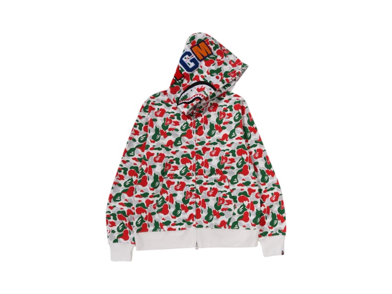 BAPE Store Milan Separate Shark Full Zip Hoodie Multicolor