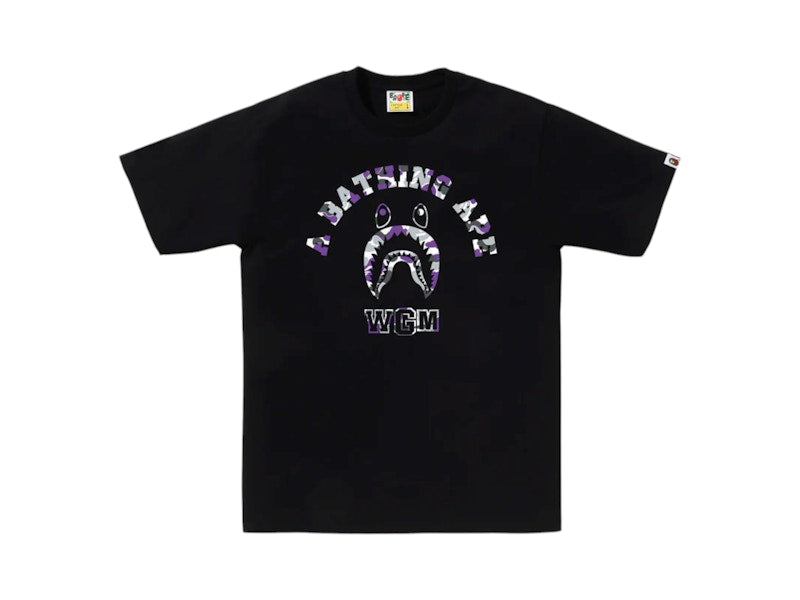 BAPE Store New York Soho Shark College Tee Black