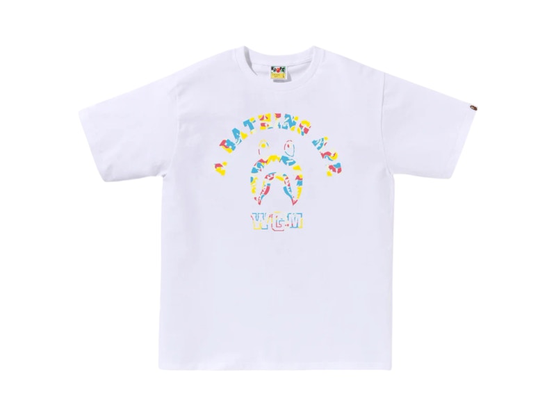 BAPE Store Sanya Shark College Tee White