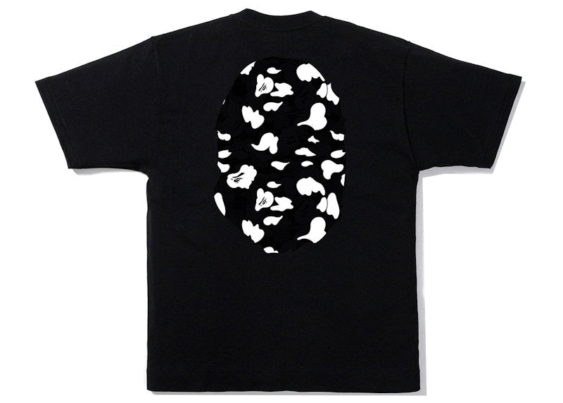 BAPE Stripe ABC Camo Big Ape Head Tee Black/Black