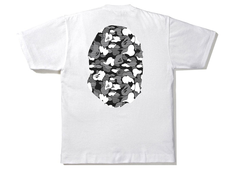BAPE Stripe ABC Camo Big Ape Head Tee White/Black