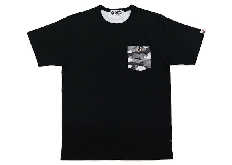 BAPE Stripe ABC Camo Pocket Tee Black