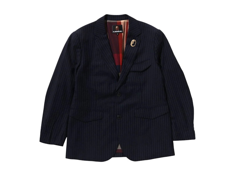 BAPE Stripe Blazer Navy