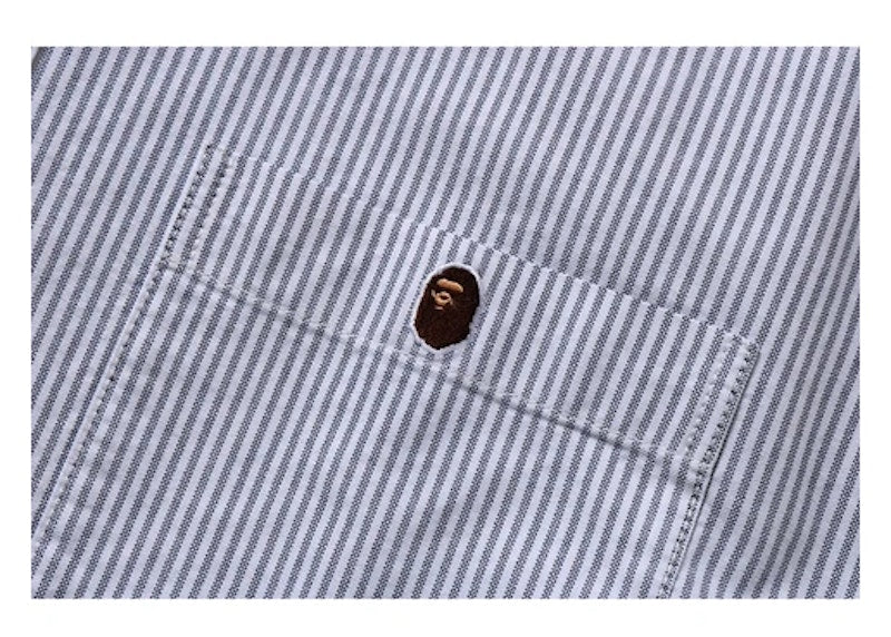 BAPE Stripe One Point Loose Fit Shirt Black
