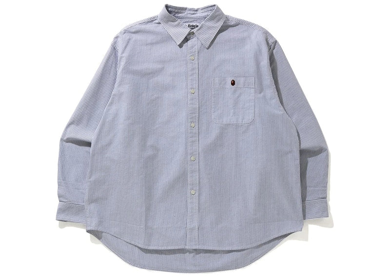 BAPE Stripe One Point Loose Fit Shirt Black