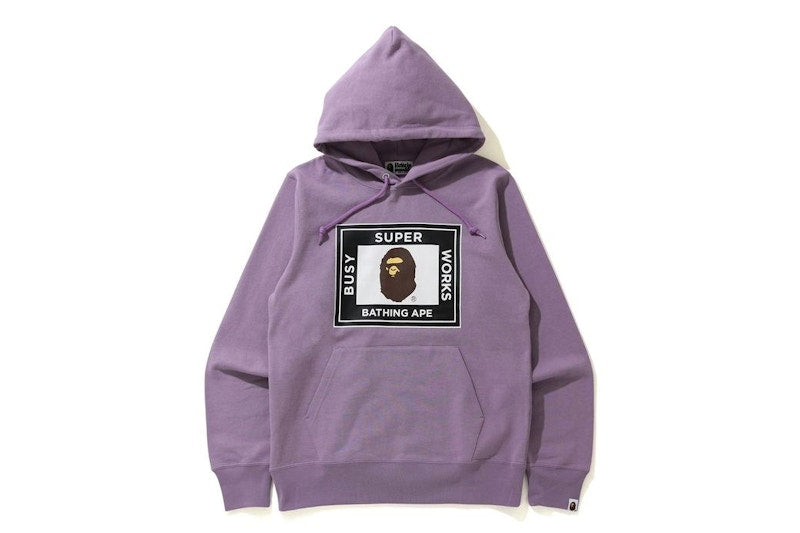 BAPE Super Busy Works Pullover Hoodie Purple