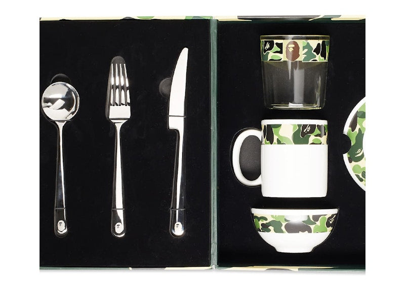 BAPE Tableware Set Green ABC Camo
