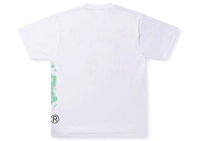 BAPE Text Code Camo Side Big Ape Head Tee White