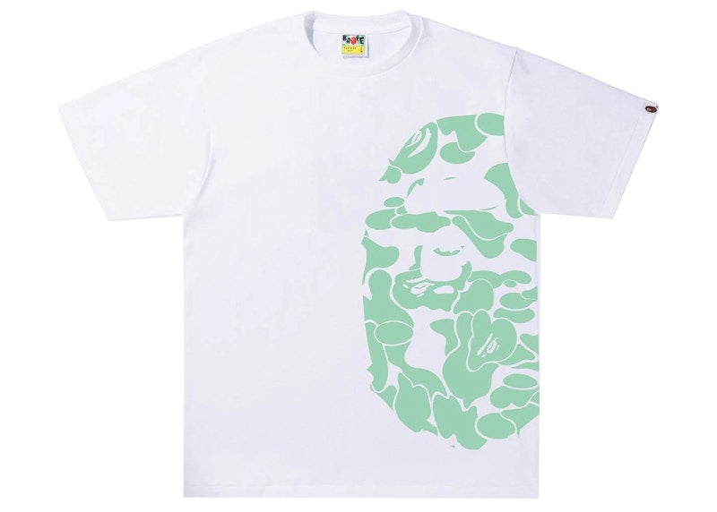 BAPE Text Code Camo Side Big Ape Head Tee White