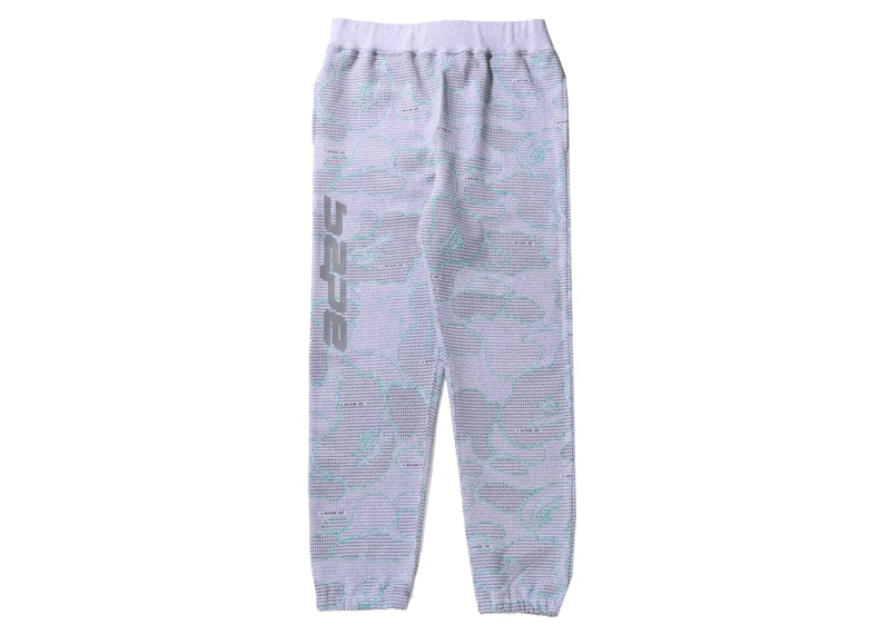 BAPE Text Code Camo Sweatpants Gray