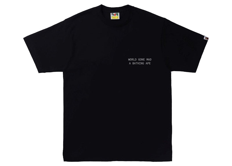 BAPE Text Code Camo Tee Black