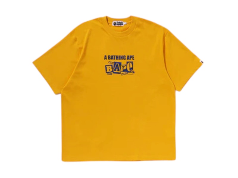 BAPE Text Graphic Tee Yellow