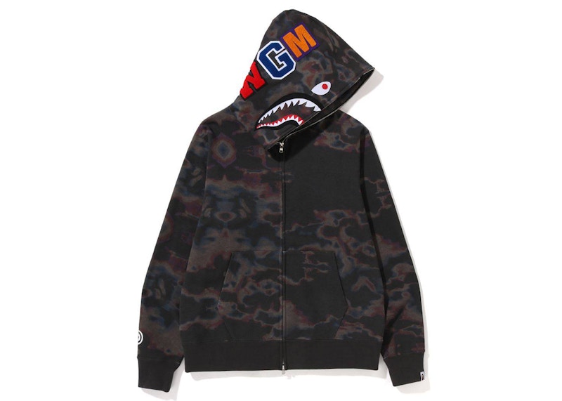 BAPE Thermography Shark Full Zip Hoodie Black