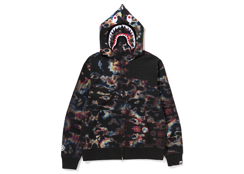 BAPE Thermography Shark Full Zip Hoodie Black