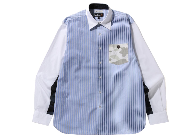 BAPE Thomas Mason Multi Pattern Wide Fit Shirt Multi