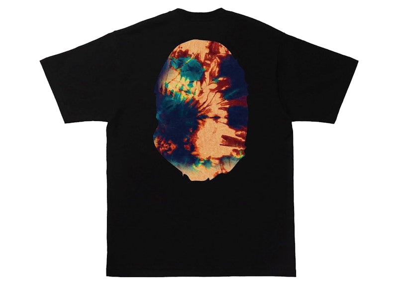 BAPE Tie Dye Big Ape Head Tee Black/Navy
