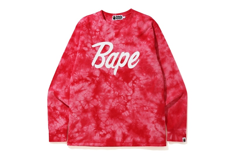 BAPE Tie Dye L/S Tee Red