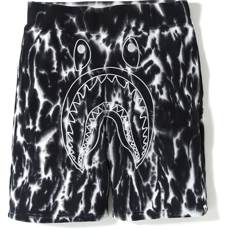 BAPE Tie Dye Shark Sweat (SS19) Shorts Black