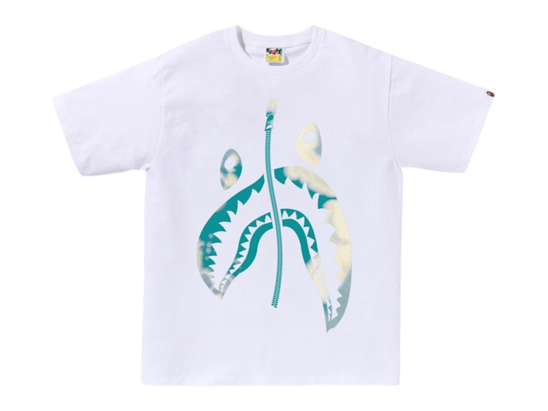 BAPE Tie Dye Twist Shark Tee White