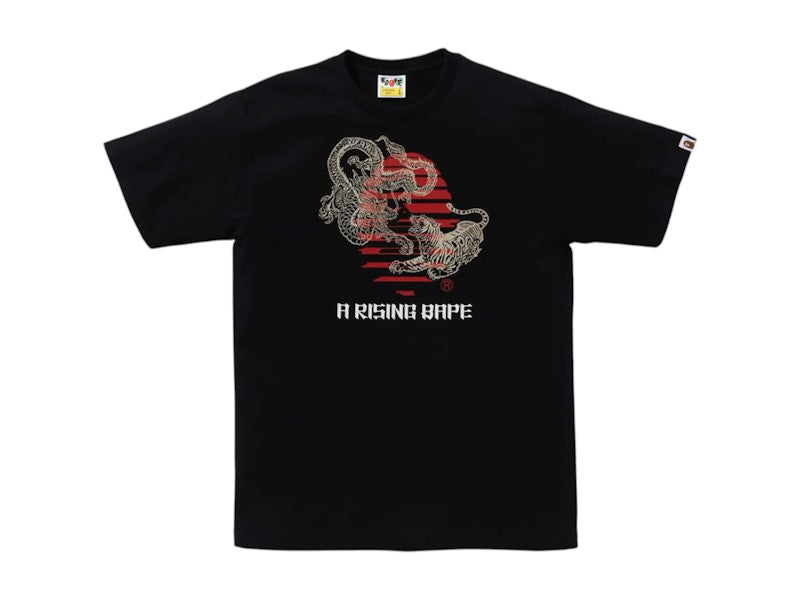 BAPE Tiger And Dragon Ape Head Tee Black