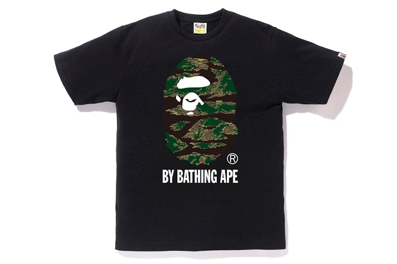 BAPE Tiger Camo By Bathing Tee Black