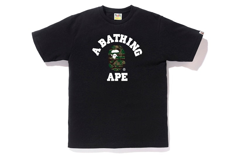 BAPE Tiger Camo College Tee Black