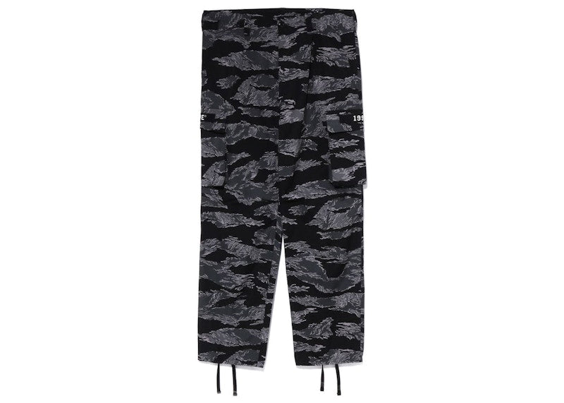 BAPE Tiger Camo Relaxed Fit Military Pants Black