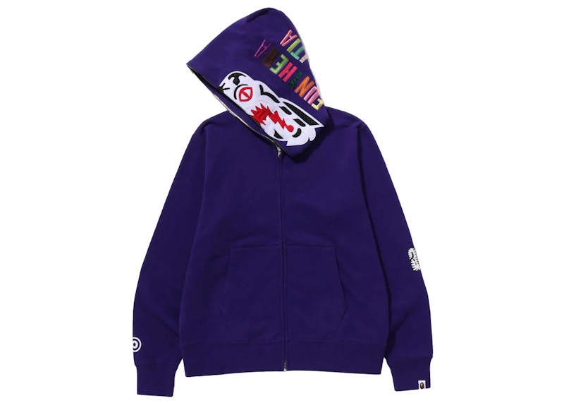 BAPE Tiger Full Zip Hoodie (FW23) Purple