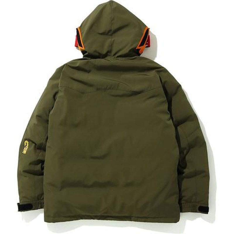 BAPE Tiger Hoodie Down Jacket Olivedrab