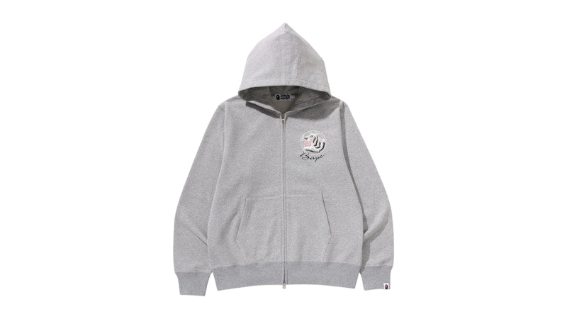 BAPE Tiger Souvenir Zip Hoodie Gray