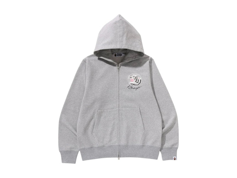 BAPE Tiger Souvenir Zip Hoodie Grey