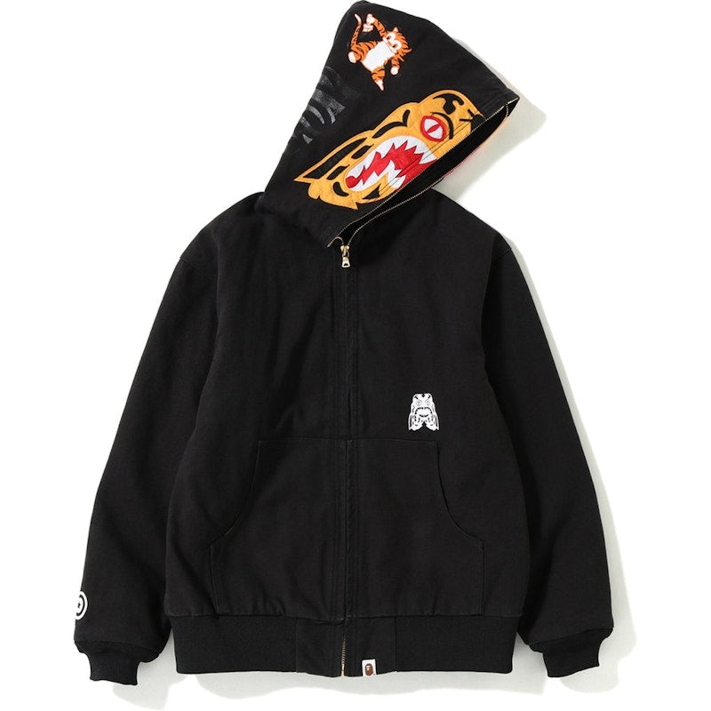 BAPE Tiger Work Hoodie Jacket Black