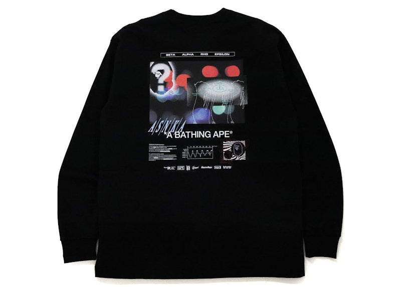 BAPE Time To Sleep Relaxed Fit L/S Tee Black