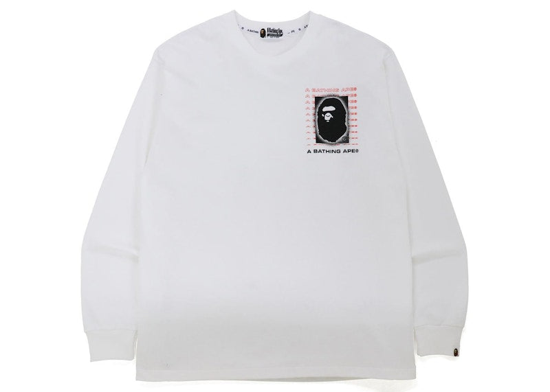 BAPE Time To Sleep Relaxed Fit L/S Tee White