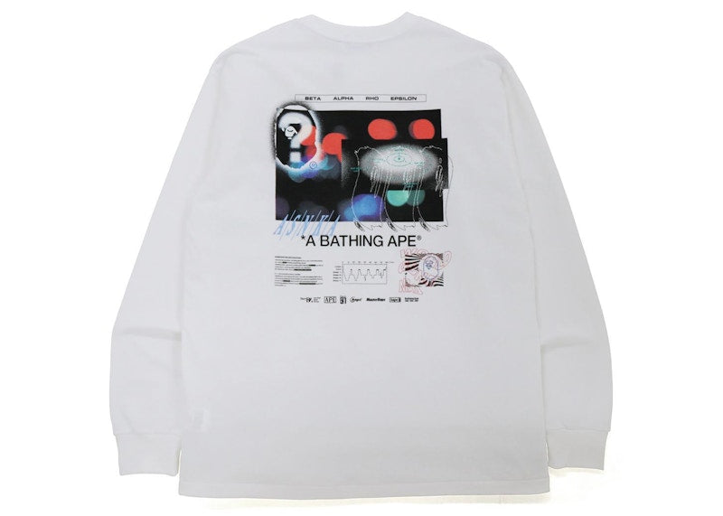 BAPE Time To Sleep Relaxed Fit L/S Tee White