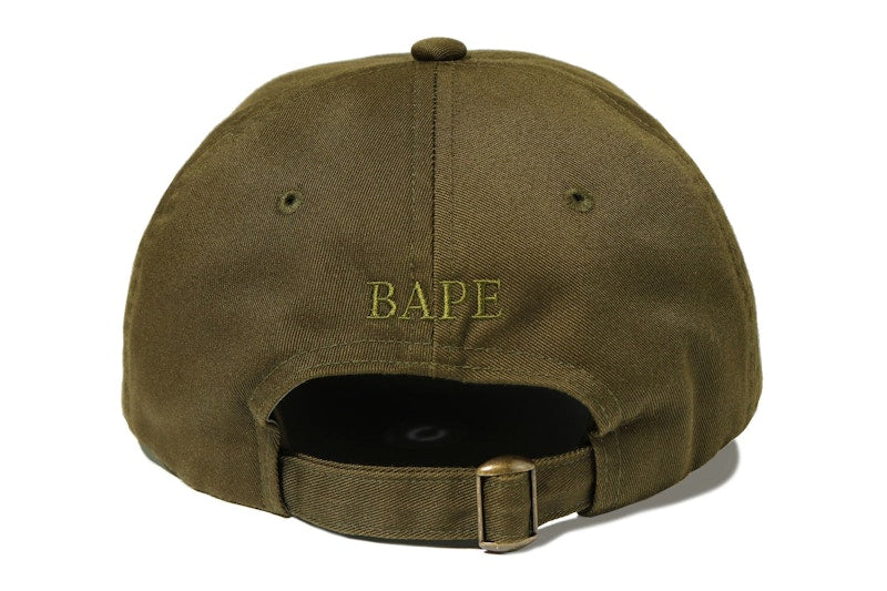 BAPE Tonal Ape Head One Point Panel Cap Olive