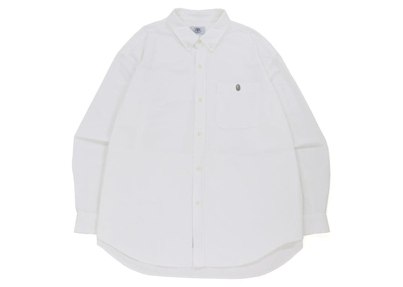 BAPE Tonal One Point Oxford Loose Fit BD Shirt White