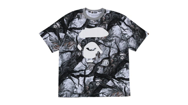 BAPE Tree Edge Camo Ape Face Relaxed Fit Tee White