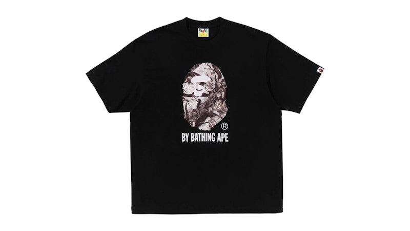 BAPE Tree Edge Camo By Bathing Ape Relaxed Fit Tee Black