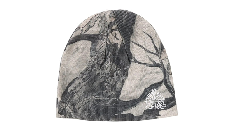 BAPE Tree Edge Camo Knit Cap White