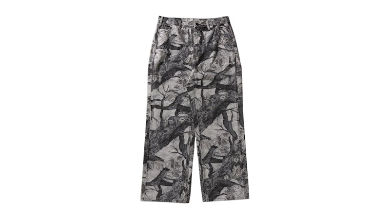 BAPE Tree Edge Camo Relaxed Fit Work Pants White