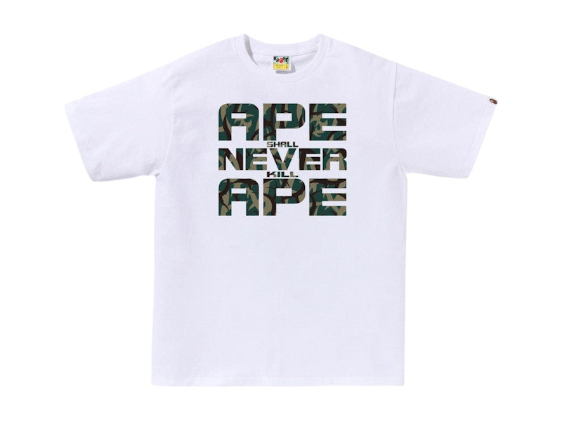BAPE Trial Camo Asnka Tee White/Green