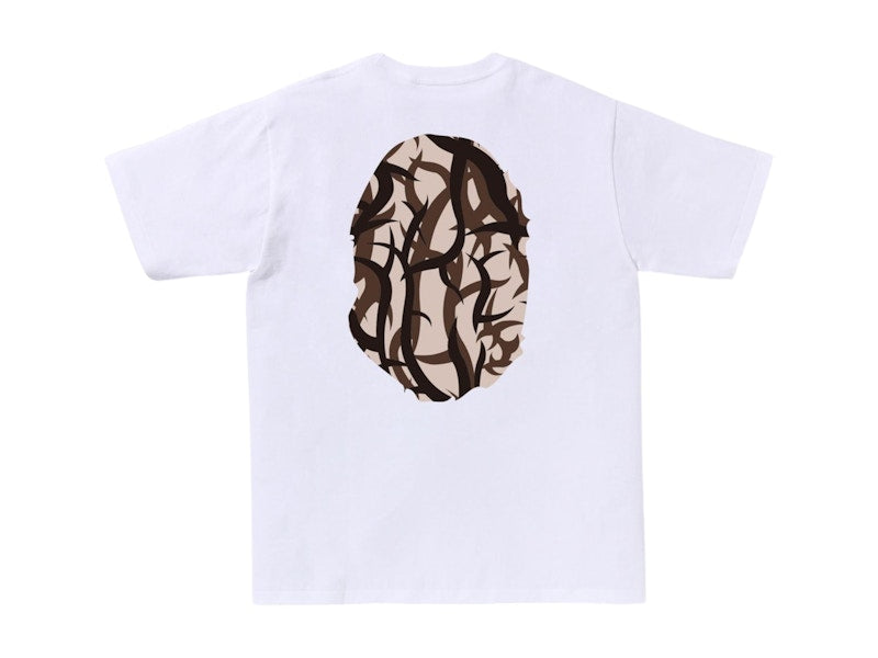 BAPE Trial Camo Big Ape Head Tee White/Beige