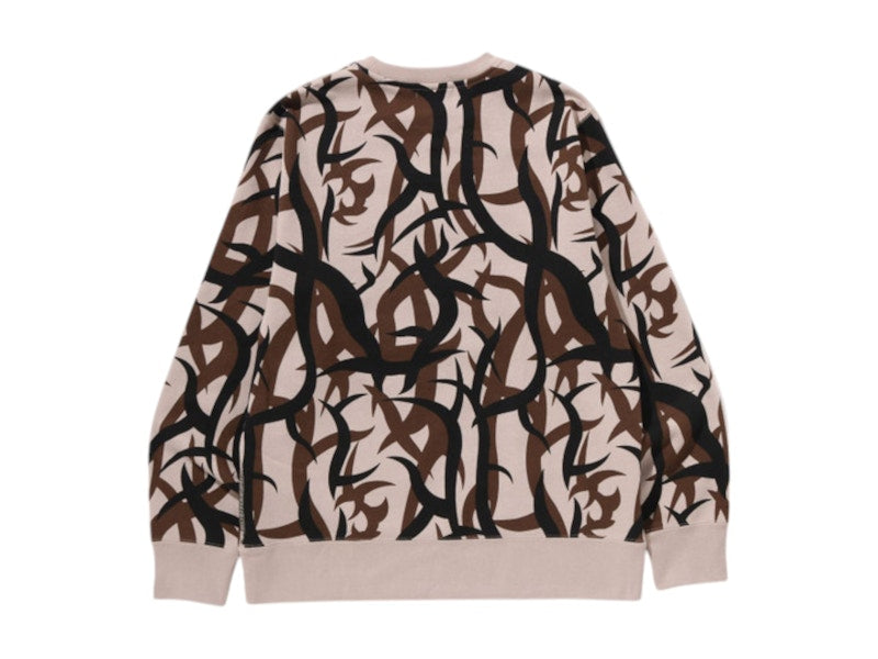 BAPE Trial Camo Crewneck Sweatshirt Beige