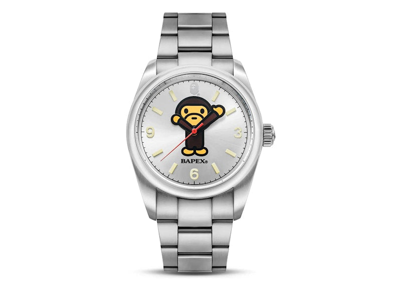 BAPE Type 13 BAPEX Milo Watch Silver