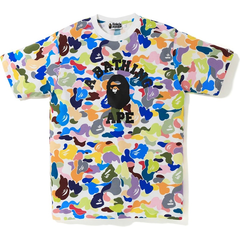 BAPE Ultimate Multi Camo College Tee White