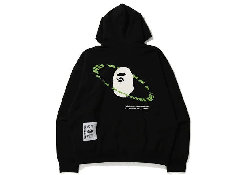 BAPE Universe Ape Loose Fit Pullover Hoodie Black