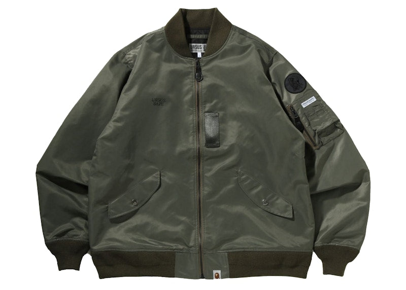 BAPE Ursus Nylon Loose Fit MA-1 Olivedrab