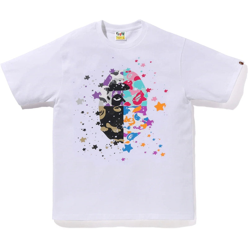 BAPE Us Ape Head Sta Tee White
