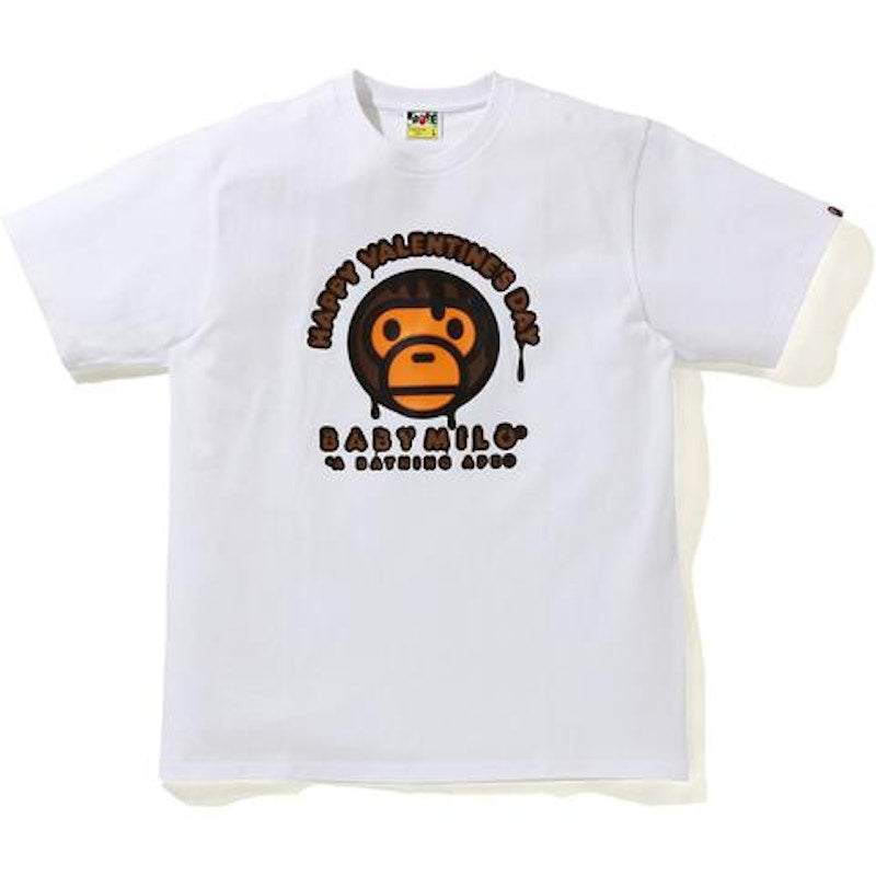 BAPE Valentine Chocolate Baby Milo Tee White